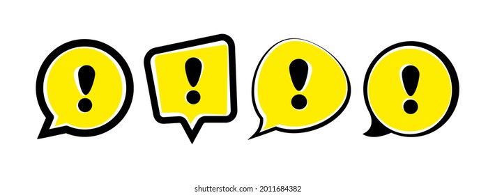 signo de atención sobre fondo blanco. Icono del vector.