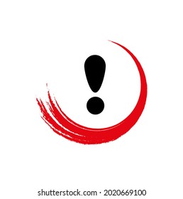 signo de atención sobre fondo blanco. Icono del vector.