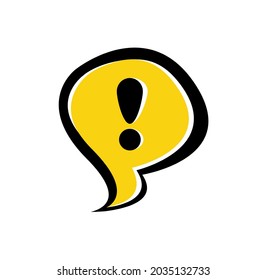 attention sign on white background. Vector icon.