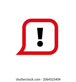 signo de atención sobre fondo blanco. Icono del vector.