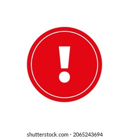 attention sign on white background. Vector icon.