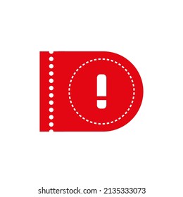 Aufmerksamkeitszeichen auf weißem Hintergrund. Vektorsymbol.