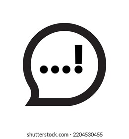 signo de atención sobre fondo blanco. Icono del vector.