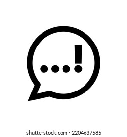 signo de atención sobre fondo blanco. Icono del vector.