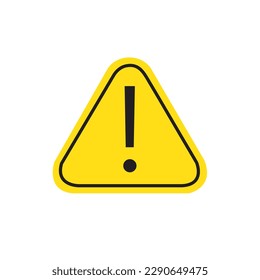 Attention sign on a white background with copy space
