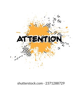 attention sign on white background