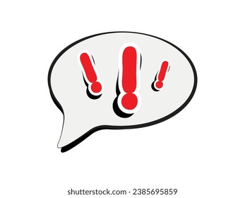 attention sign on white background. Vector icon.