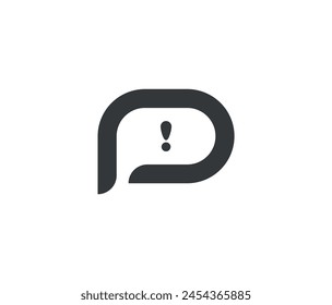 signo de atención sobre fondo blanco. Icono de Vector.