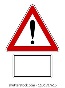 Attention sign with optional label 