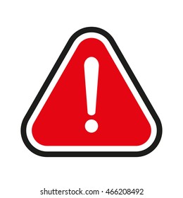 Attention Sign, Red Attention sign, Attention sign Icon, Attention sign on white, Attention sign vector, Attention sign illustration. Attention warning sign