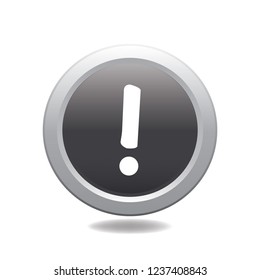 Attention sign vector button, web design element