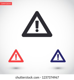 attention sign vector icon 10 eps