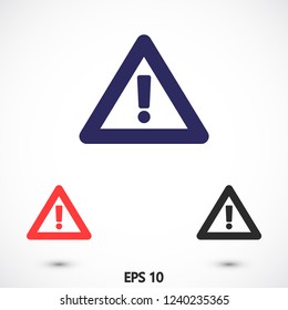 attention sign vector icon 10 eps