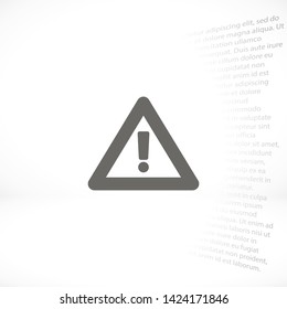 attention sign vector icon 10 eps , Lorem ipsum Flat design