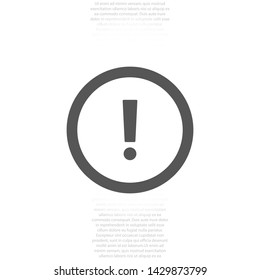 attention sign vector icon 10 eps , Lorem ipsum Flat design