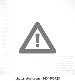 attention sign vector icon 10 eps , Lorem ipsum Flat design
