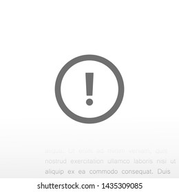attention sign vector icon 10 eps , Lorem ipsum Flat design