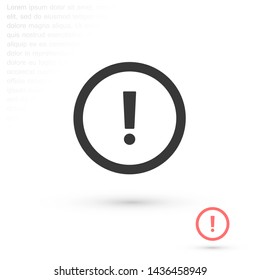 attention sign vector icon 10 eps , Lorem ipsum Flat design