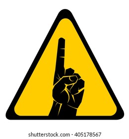 Attention sign vector illustration like formula one