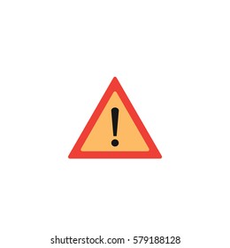 Attention sign vector illustration on white background.