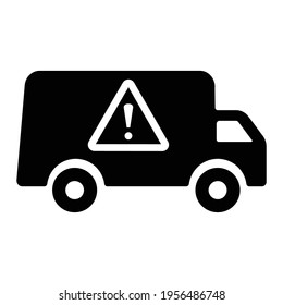 attention sign with vehicle icon design