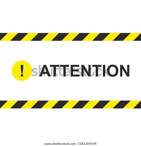 Attention Sign Yellow Circle Banner Signboard Stock Vector (Royalty ...