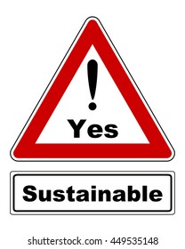 Attention sign Yes with exclamation mark and added information