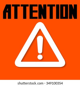 attention sign.vector illustration.