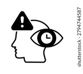 Attention Span Icon Mixed Glyph Vector Illustration