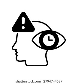 Attention Span Icon Mixed Glyph Vector Illustration
