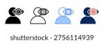 Attention Span icon set multiple style collection