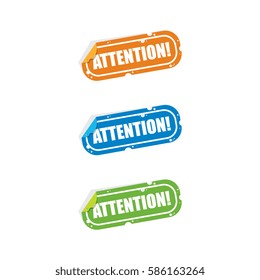 Attention Sticker Labels