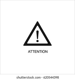 Attention with triangle sign icon vector illustration.