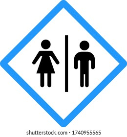 Attention! Use Restroom Before entering to Pool Concept Vector Blue Color Icon Design, Pool and beach safety rules on white background, 