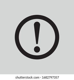 attention vector icon flat simple