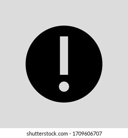 attention vector icon flat simple