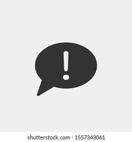 Attention vector icon illustration sign