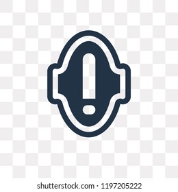 Attention vector icon isolated on transparent background, Attention transparency concept can be used web and mobile