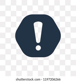 Attention vector icon isolated on transparent background, Attention transparency concept can be used web and mobile