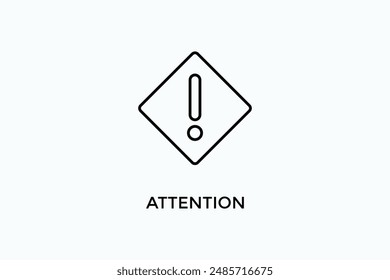 Atención. Ilustración De Icono De Vector O Logotipo