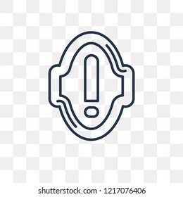 Attention vector outline icon isolated on transparent background, high quality linear Attention transparency concept can be used web and mobile