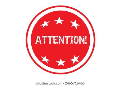 attention vector in red ink illustration on a white background