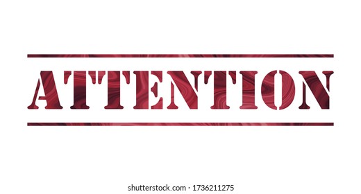 attention Vector stamp. White isolated