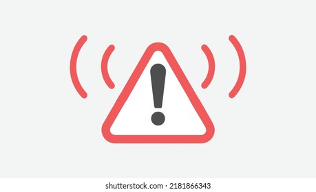 Attention warning alert sign with exclamation mark. Alert from danger of internet, cyber security concept vector illustration.