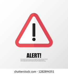 Attention warning alert sign icon. Concept vector illustration