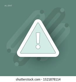 Attention warning attacker alert sign with exclamation mark. beware alertness of internet danger symbol. Concept of line icon