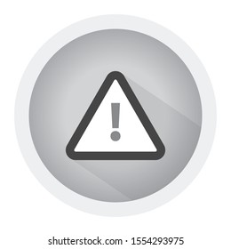 Attention warning attacker alert sign with exclamation mark. beware alertness of internet danger symbol. Black and white icon