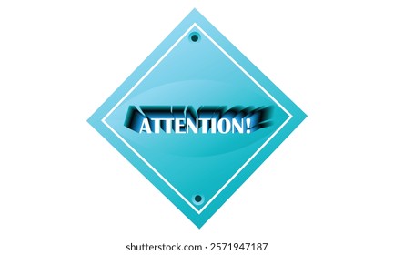 Attention warning attacker alert sign Technology security protection concept