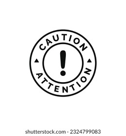 Vector de diseño de símbolo de exclamación de advertencia de atención