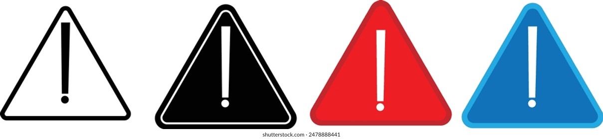 Attention warning exclamation symbol design vector